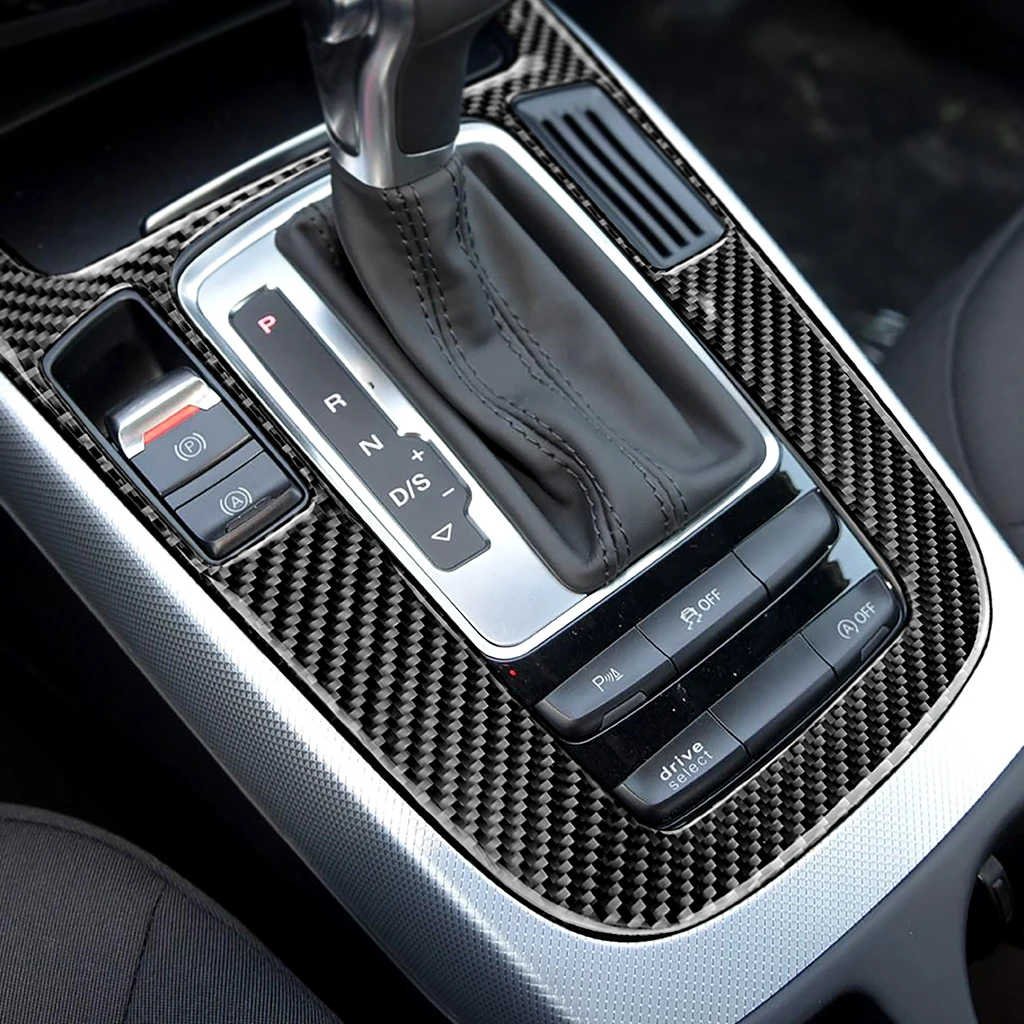 

Car Interior Console Carbon Fibre Gear Shift Box Panel Cover Trim Sticker For Audi Q5 (2010-2018) A4L A5 (2009-2016)
