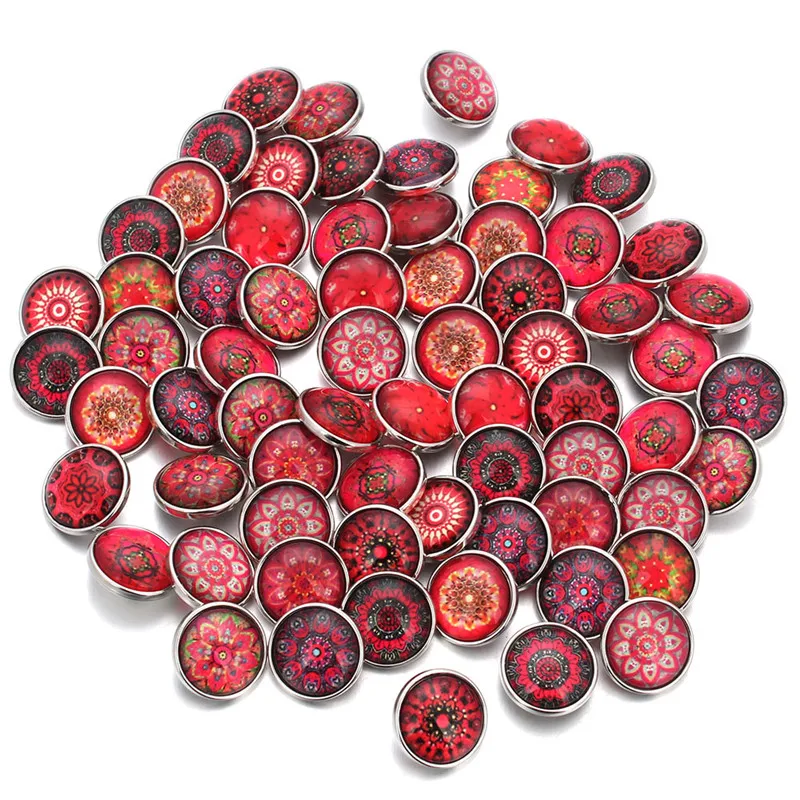 10 шт./лот красная серия тема красивый экзотический узор 18 мм кнопки подвески для