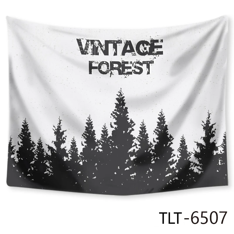 TLT6507 Mountains Bird Animal Tapestry Wall Carpet Cloth Hanging Leaf Home Decor Beach Mat Printing Polyester Living Room Mat - Цвет: TLT6507