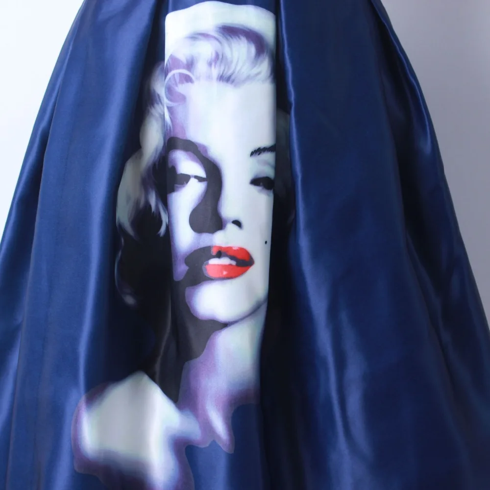 Женская атласная юбка новинка весны 2016 модное винтажное женское бальное платье