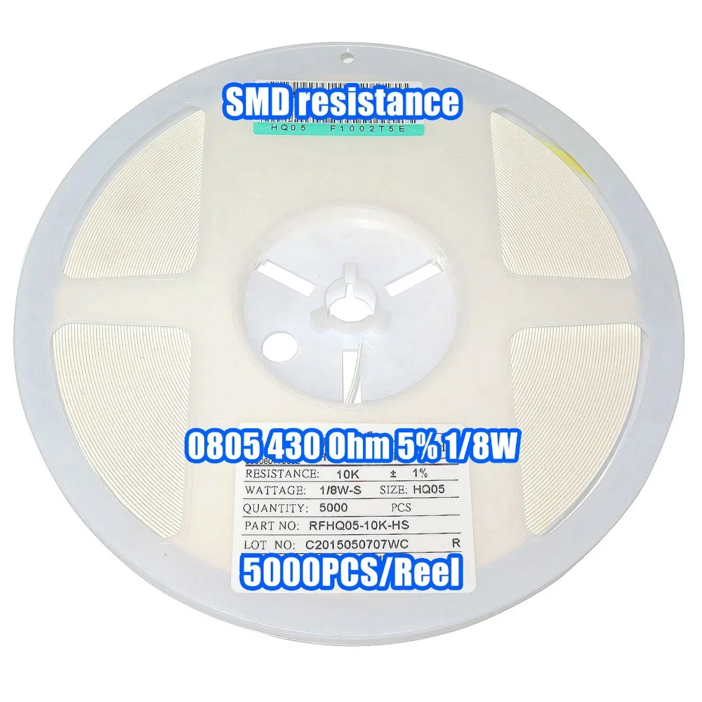 1 Катушка 0805 430R 430 Ом 5% 1/8 Вт SMD сопротивление 5000 шт./катушка|Регуляторы