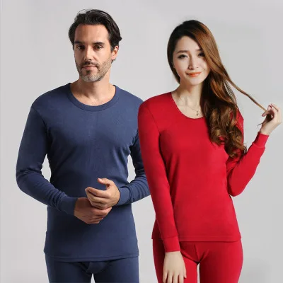 

Men's 100% cotton long Johns cotton round collar thermal underwear set autumn winter thin young