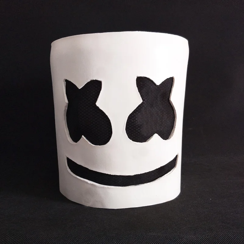 Новинка, светодиодная маска диджея Marshmello, Вечерние Маски со смайликом для детей, взрослых, косплей на Хэллоуин, латексные светодиодные Вечерние Маски Marshmallow