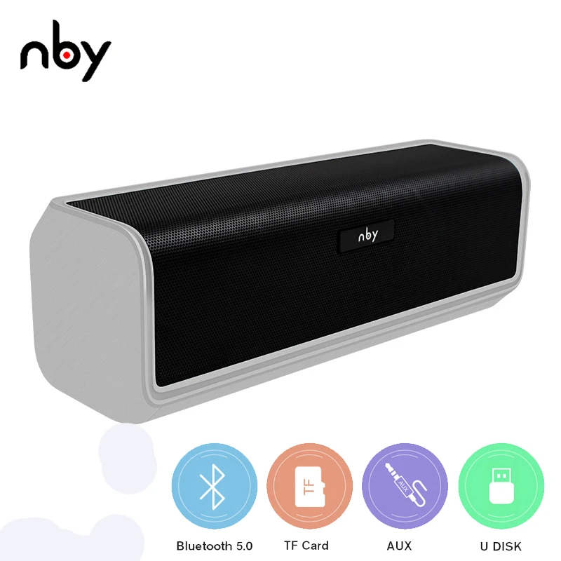 

nby 6690 Portable Bluetooth Speaker 10W Stand 4D Stereo Wireless Loudspeaker Fm Radio Speakers Computer Bass Support TF AUX USB