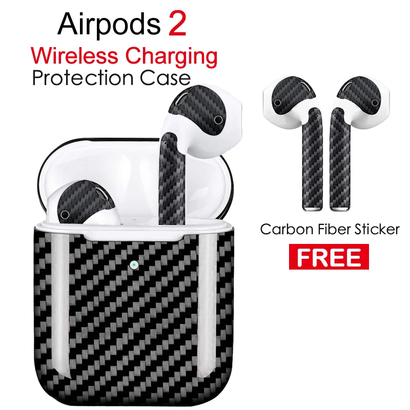 Ультратонкий чехол из углеродного волокна для Apple Air Pods 2|Бамперы| |