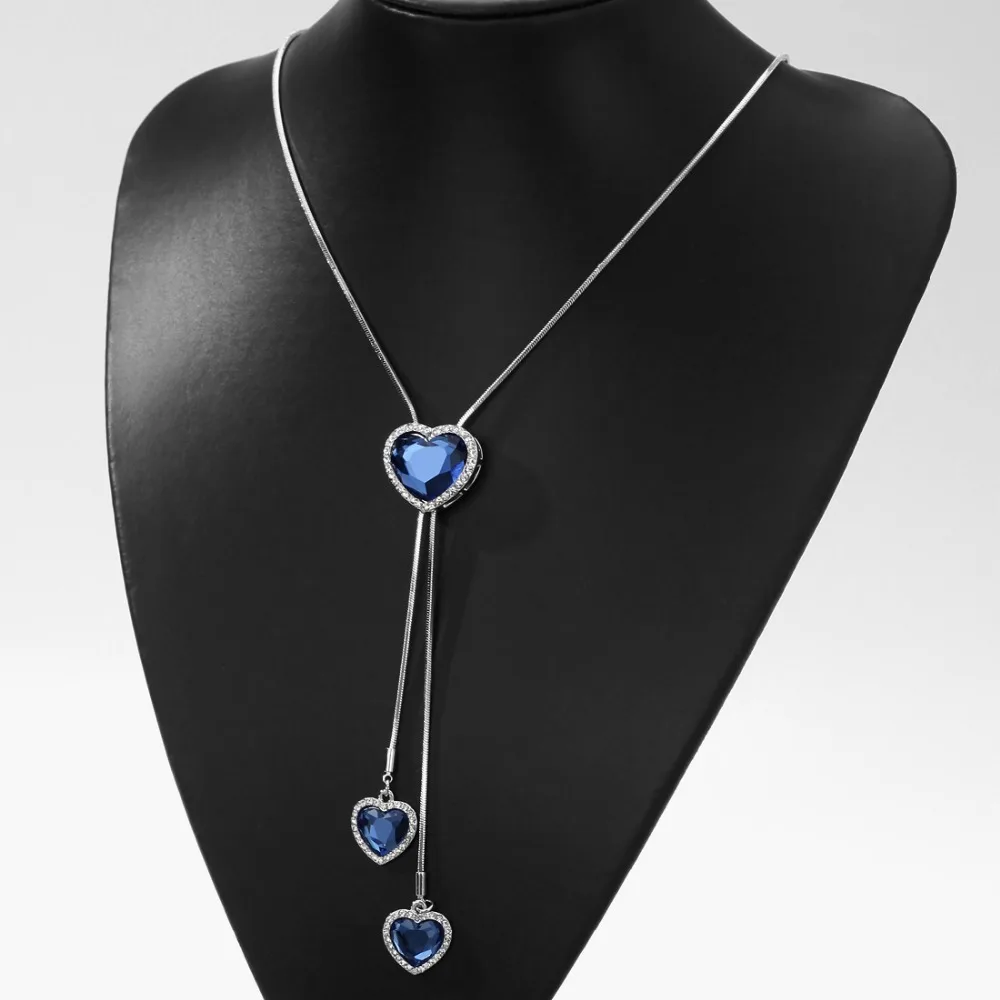 Neoglory Австрия Стразы и Кристалл длинное платье с подвеской ожерелье