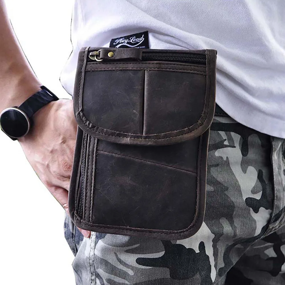 Поясной ремень из воловьей кожи Crazy Horse/Oil Fanny Bag винтажный кошелек сумка