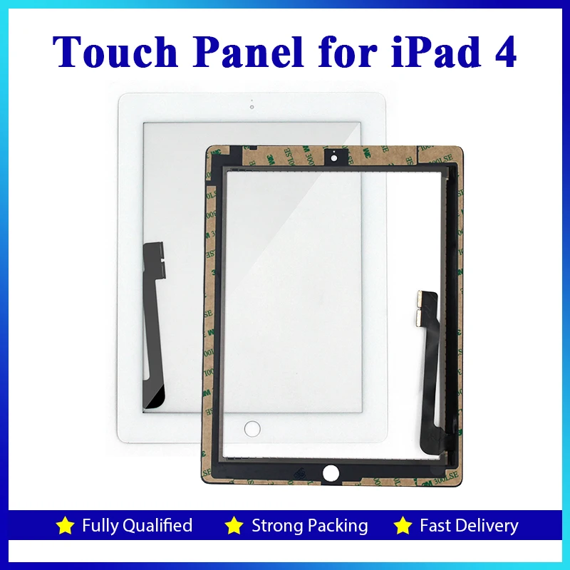 Оптовая продажа 10 шт./лот 9 7 дюймовый планшет сенсорная панель для iPad 4 емкостный