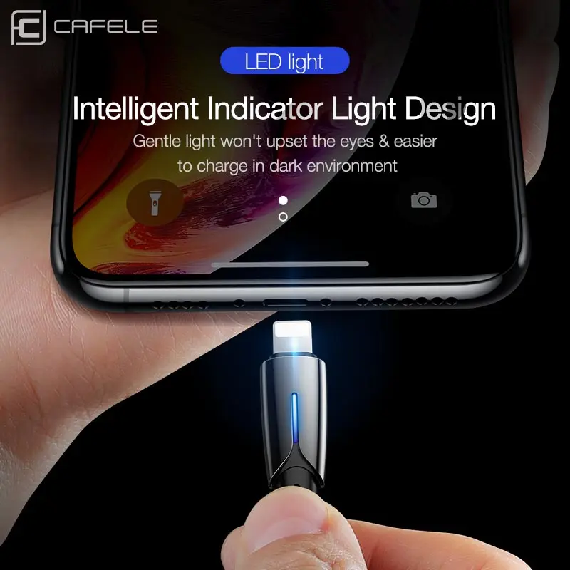 CAFELE USB кабель 2.0A для быстрой зарядки и передачи данных iPhone XS Max XR X 8 7 6 6S 5 5S iPad