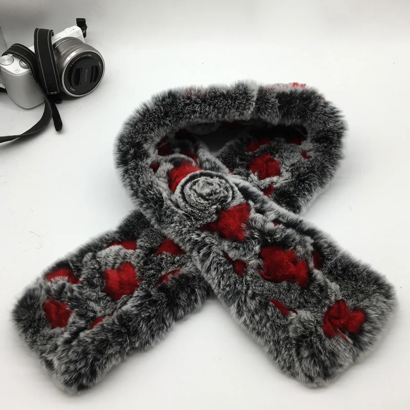2017 Natural fur kintted scarf women`s scarfs winter real Rex rabbit new arrival shawl fashionable and hot sale TU120 |