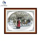 Набор для вышивки сделай сам Joy Sunday 11CT 14CT, Набор для вышивки крестиком, с принтом заснеженного дня, домашний декор