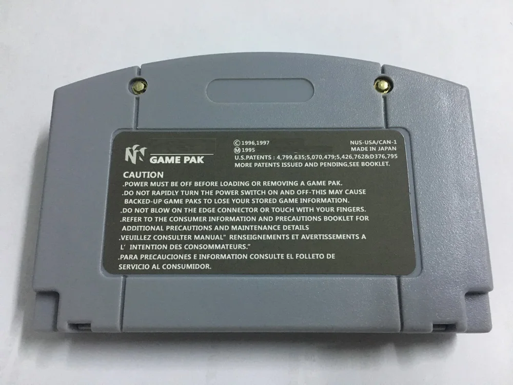 64 бит США Версия серая игровая карта для игровой приставки NTSC картридж на
