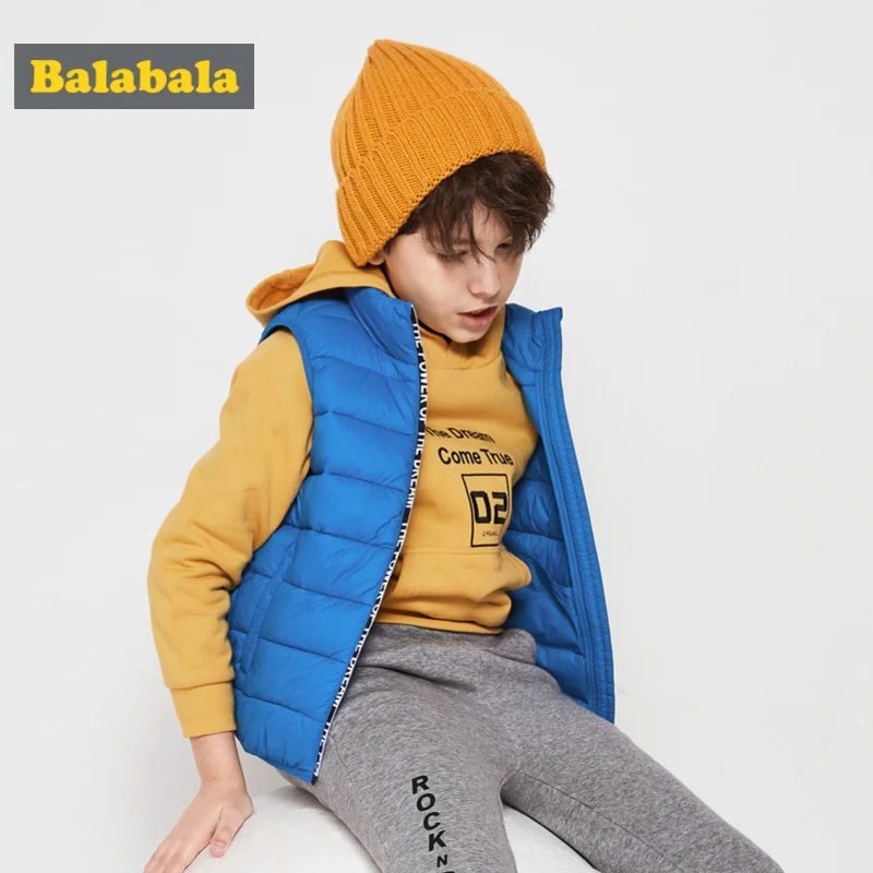 Balabala/легкий стеганый пуховый жилет для мальчиков на подкладке из шинлона со