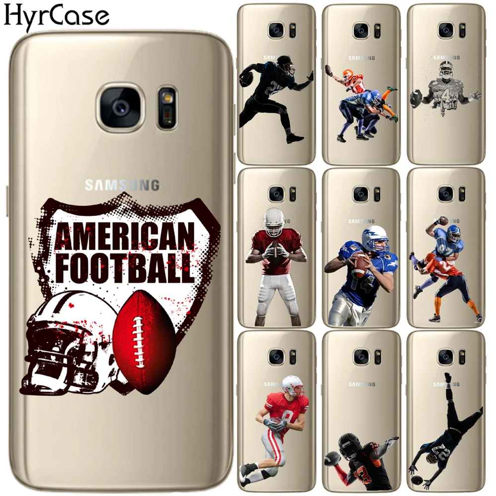 Американский футбол Регби Звезда Мягкий ТПУ силиконовый чехол для Samsung Galaxy S5 Mini S6