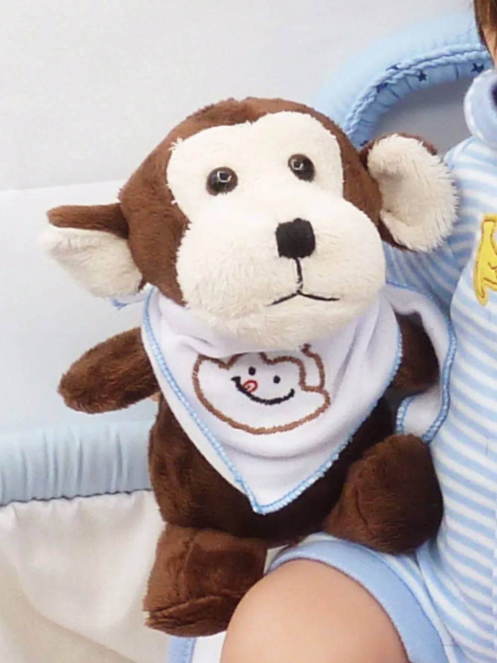 

Dollhouse 16 inch new face silicone reborn baby dolls for girls toys with monkey Plush toys pillow Basket 40 CM boneca for sale