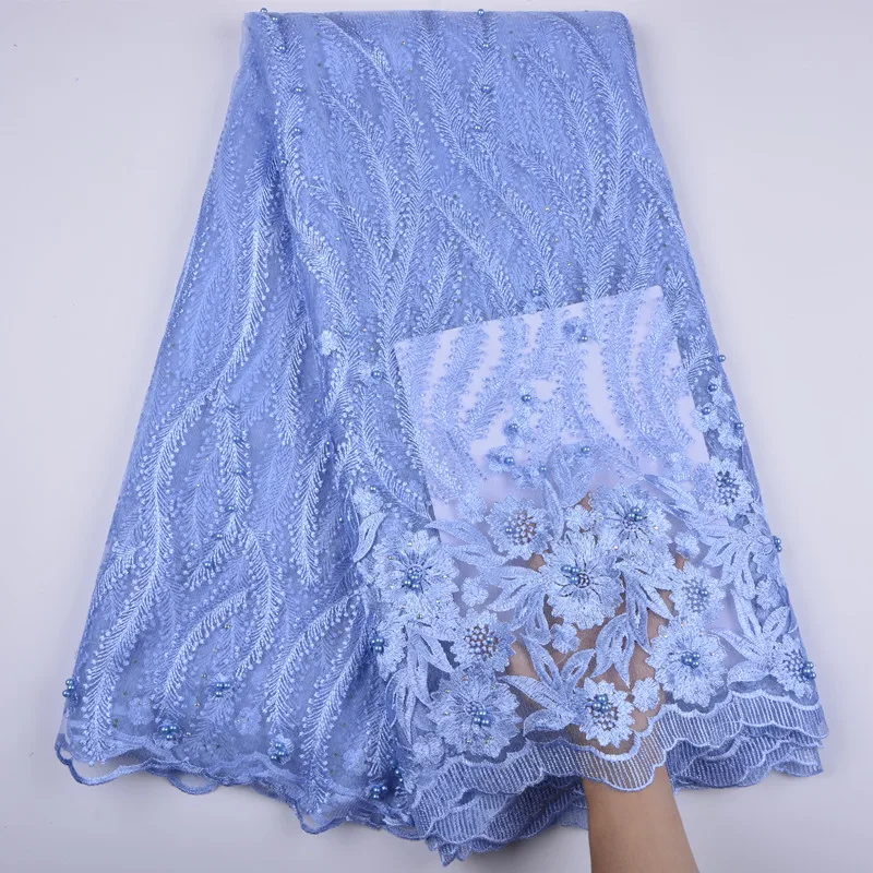 Высококачественное французское Сетчатое кружево с камнями для женского