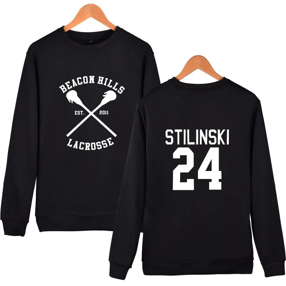 Волчонок Stilinski Teen 24 Толстовка Dunbar McCall moletom без шапочки худи размера плюс пуловер