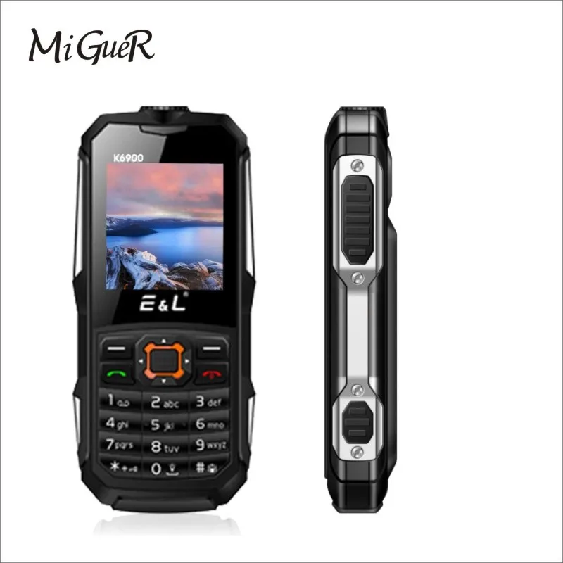 E & L K6900 IP68 водонепроницаемый ударопрочный Прочный телефон клавиатура большой