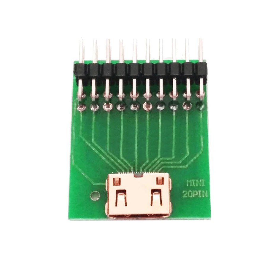 10 шт. DIY мини HDMI Тип C сварочный гнездо с 2 54 мм PCB плата прямой угол правый 19 Pin