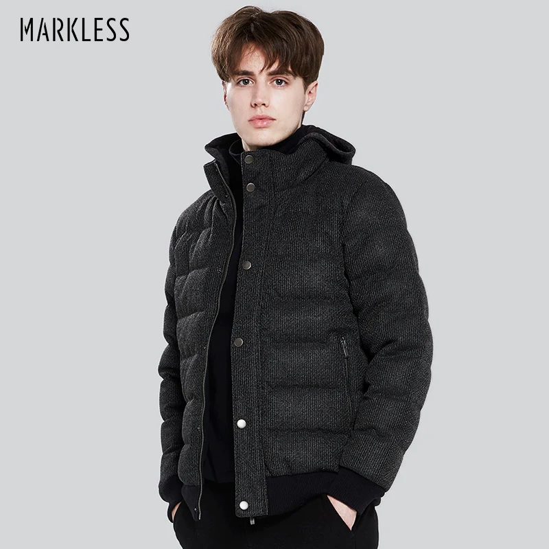 Markless 2018 Для мужчин высокого класса бесшовные вниз куртки брендовая одежда