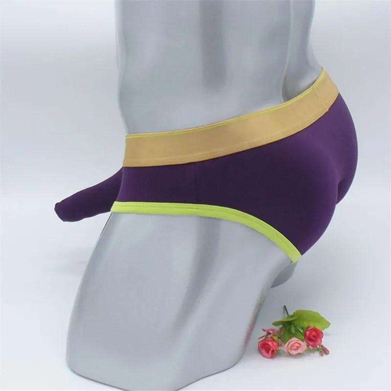 Mes sexy penis sleeve underwear briefs Mens bulge enhancing Gay |