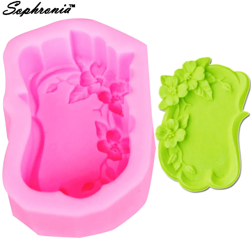 Форма S095 для цветов в виде свечи, форма для мыла, силиконовая форма для выпечки на кухне, домашнее украшение, 3D восковое изготовление глины «сделай сам»