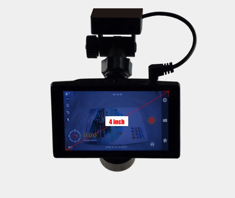 2 в 1 видеорегистратор для автомобиля 1080P 4 дюйма Две камеры GPS позиционирование