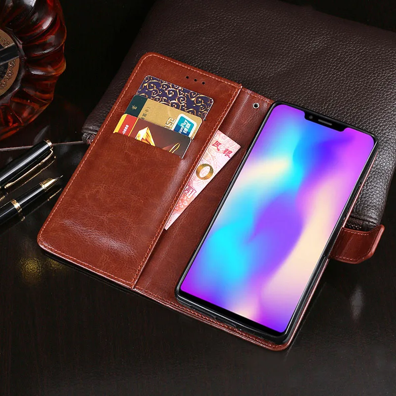 Роскошный кожаный чехол с откидной крышкой для Leagoo S9 кейс телефона модный Ультра