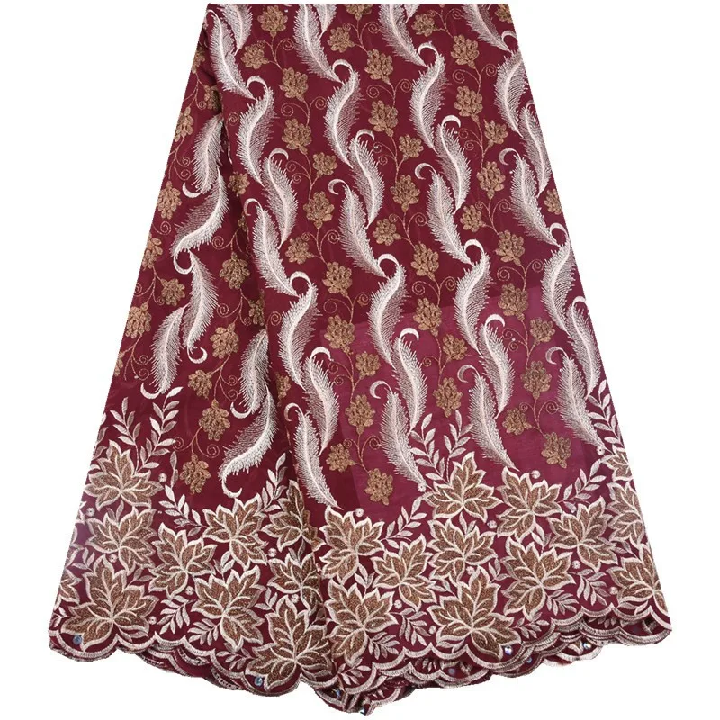 

High Quality Dry Cotton Voile Lace Fabric 2019 Latest Swiss Voile African Stones Swiss Voile Lace In Switzerland For Dress 1437