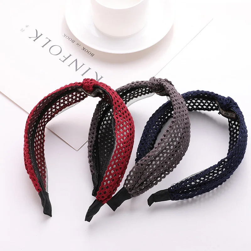 Headband Hollow Out 5 Colors Comfortable Gifts Wide Women Simple Soft Knotted High Quality Lace Ventilate 1PC Unique |