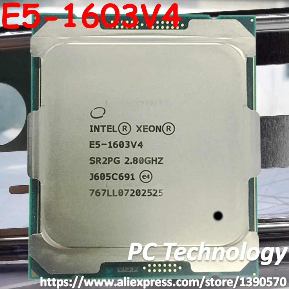 Оригинальный процессор Intel Xeon 1603 четырехъядерный 2 8 ГГц 10 МБ 140 Вт V4 E5 1603V4