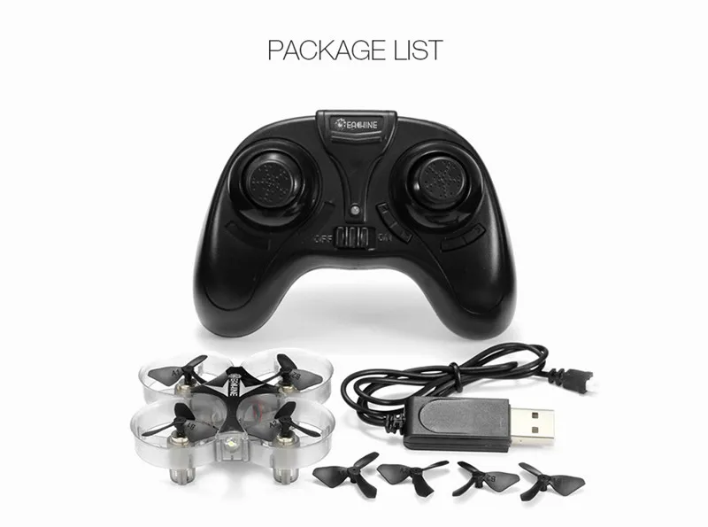Eachine E012 Мини 2,4G 4CH 6 осевой Безголовый светодиодный светильник Радиоуправляемый Дрон Квадрокоптер вертолет режим 2 модели игрушек подарок RTF
