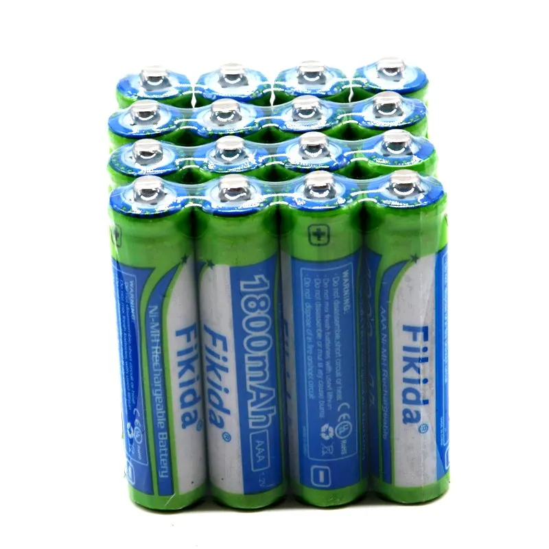Fikida 1800mAh Ni-MH AAA батареи 1,2 V перезаряжаемые батареи Ni-MH батареи для камеры, игрушки светодиодный фонарь