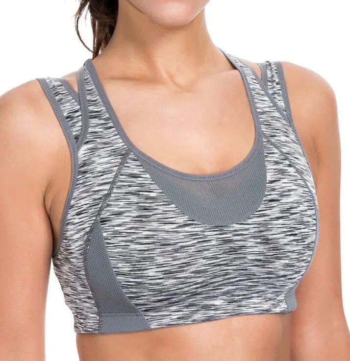 Baiclothing Женская Спортивный Бюстгальтер Ударопрочный Нижнее белье двойного Слои, без проволоки, мягкий жилет бюстгальтер XS размеры s m l xl XXL - Цвет: Multicolored 5