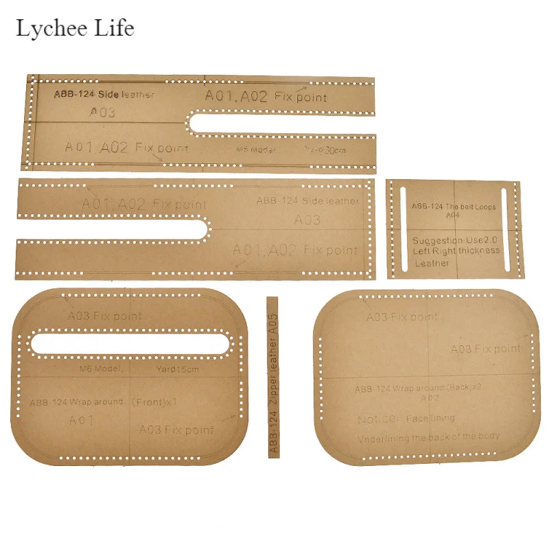 Lychee Life Glasses Case Pocket Cowhide Leather Paper Crafts Template Cutting Tools Diy Handmade Accessories | Дом и сад