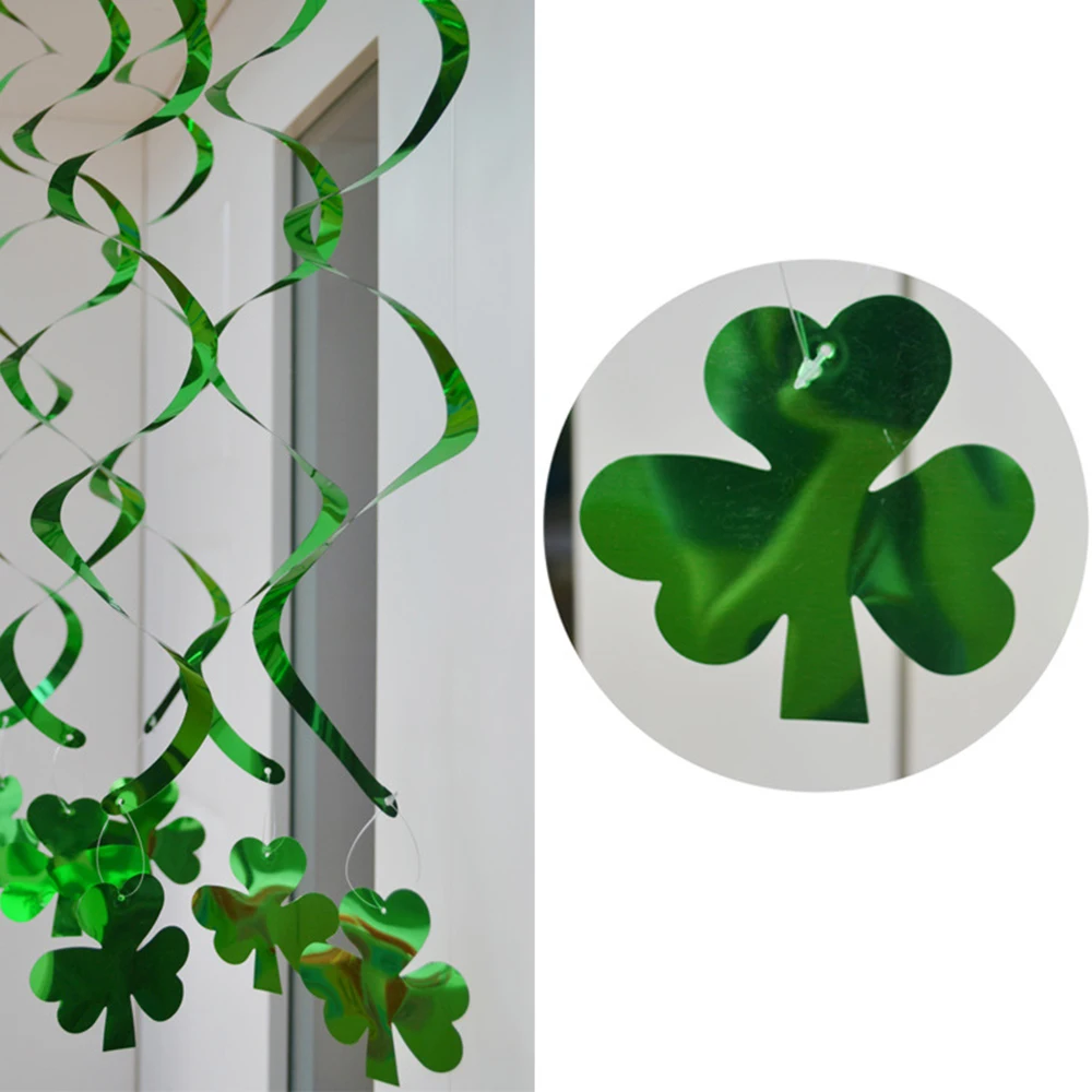 6 шт./лот подвесные клюшки Shamrocks cloверы ирландские St paфокусы украшения на день