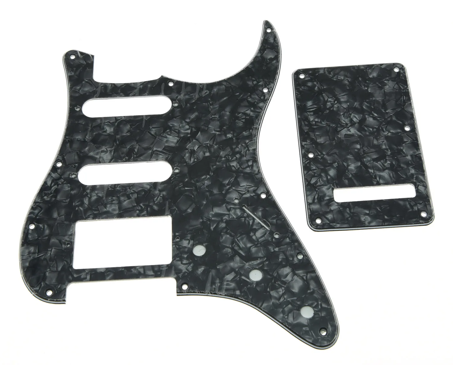 

Black Pearl ST Style HSS Guitar Pickguard,Back Plate,Screws