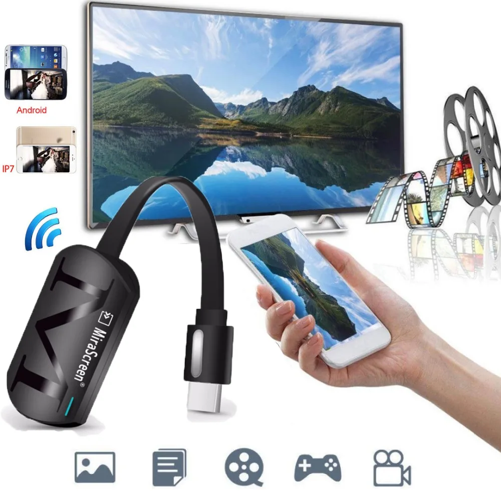 Mira экран HDMI видео адаптер беспроводной WiFi Дисплей ключ для DLNA Airplay экран зеркалирование для iPad для iPhone IOS Android к телевизору