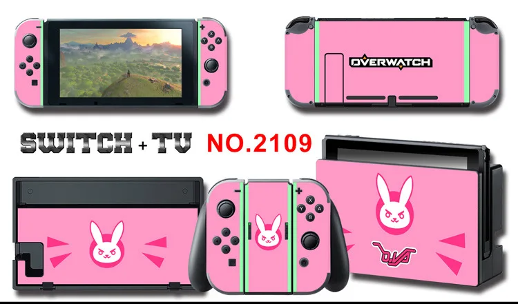 Для nintendo Switch Pain sticker консоль Dock Joy Con полное покрытие цветной бумажной кожи Закаленное стекло протектор экрана от 2000-2305