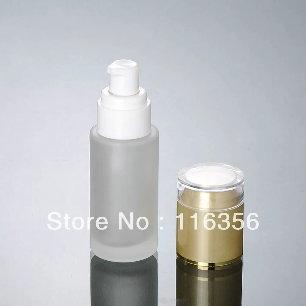 60 мл матовая стеклянная бутылка с золотой крышкой для лосьона косметической