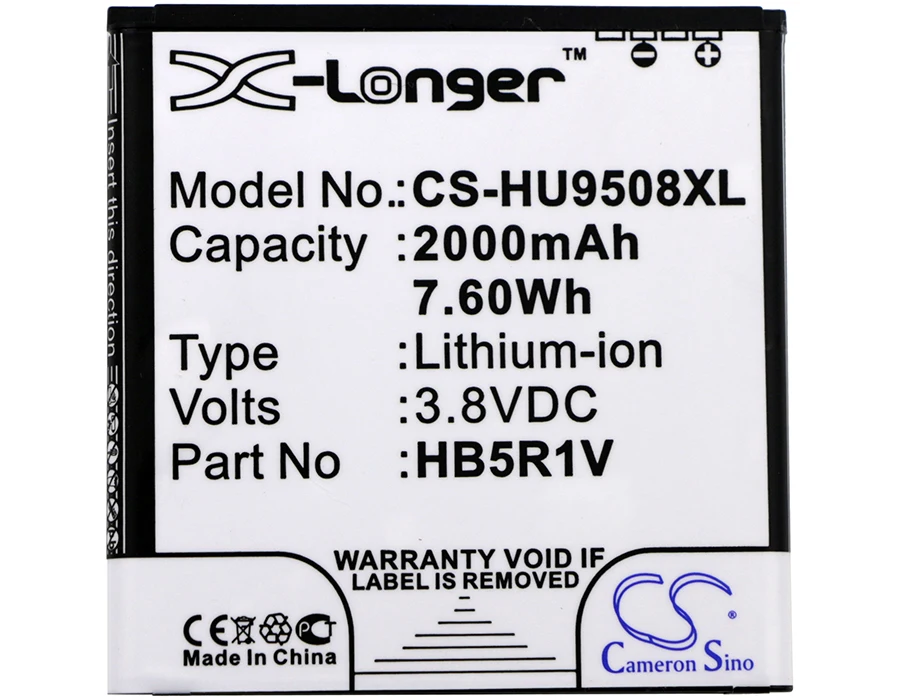 Cameron Sino Высокое качество 2000 мАч батарея HB5R1V для Huawei HN3 U01 Honor 2 3 II Quad U9508|2200mah battery|cameron