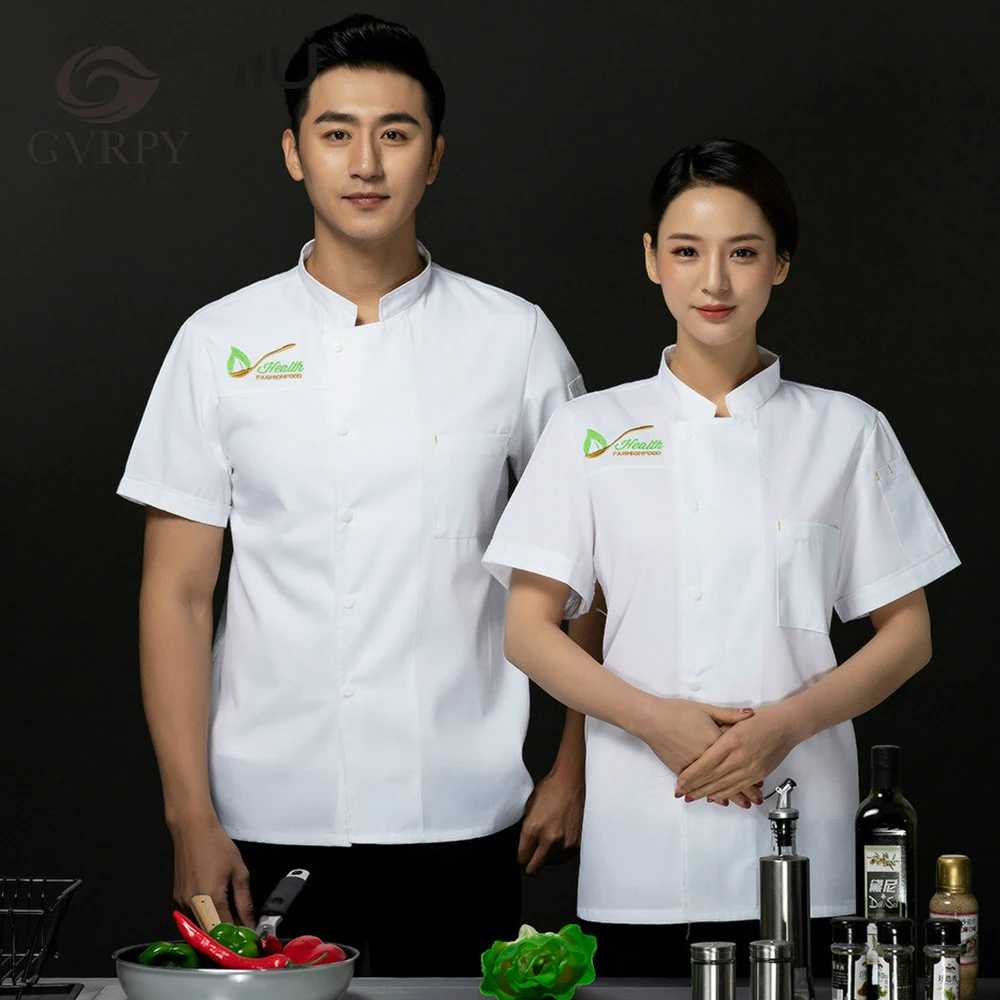 2019 унисекс вышитая куртка шеф-повара служба кейтеринга Кофейня шеф-повар пальто
