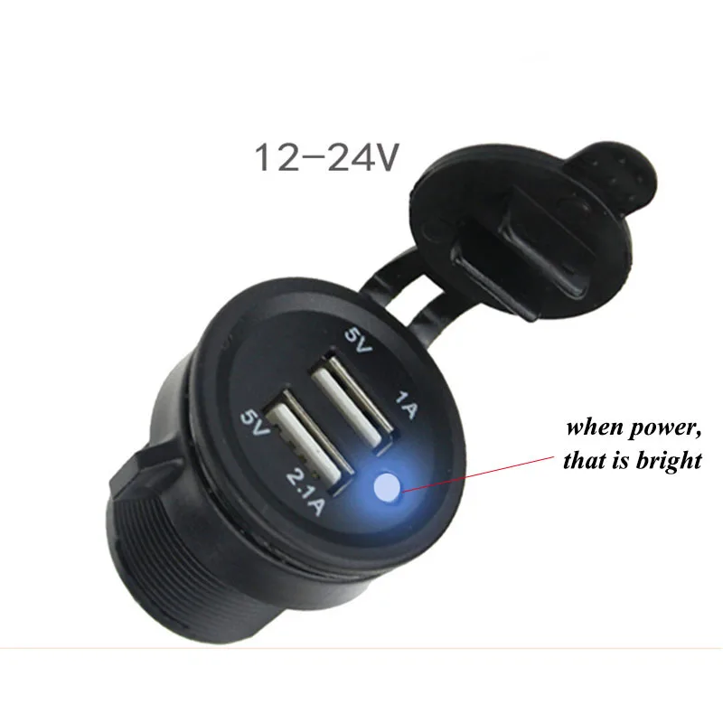 12V24V двойная USB розетка для автомобильного прикуривателя Автомобильный адаптер