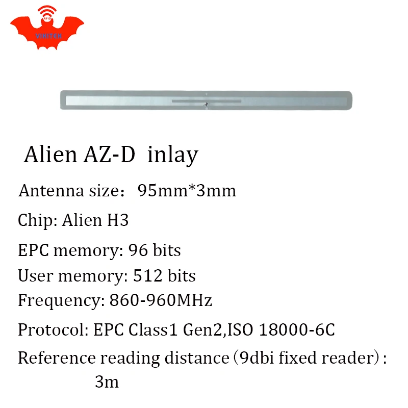 UHF rfid метка Alien инкрустированная смарт картой 915 МГц 900 868 860 960 Higgs3 EPC Gen2 пассивная