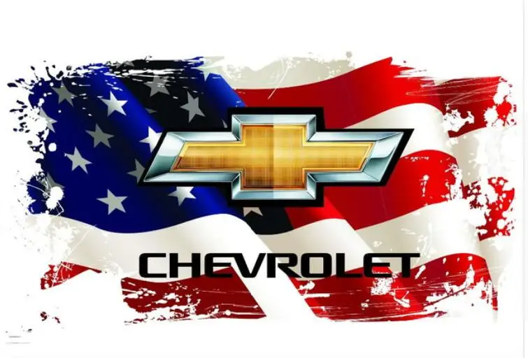 

Флаг автомобильный Chevrolet, 90x150 см, полиэстер