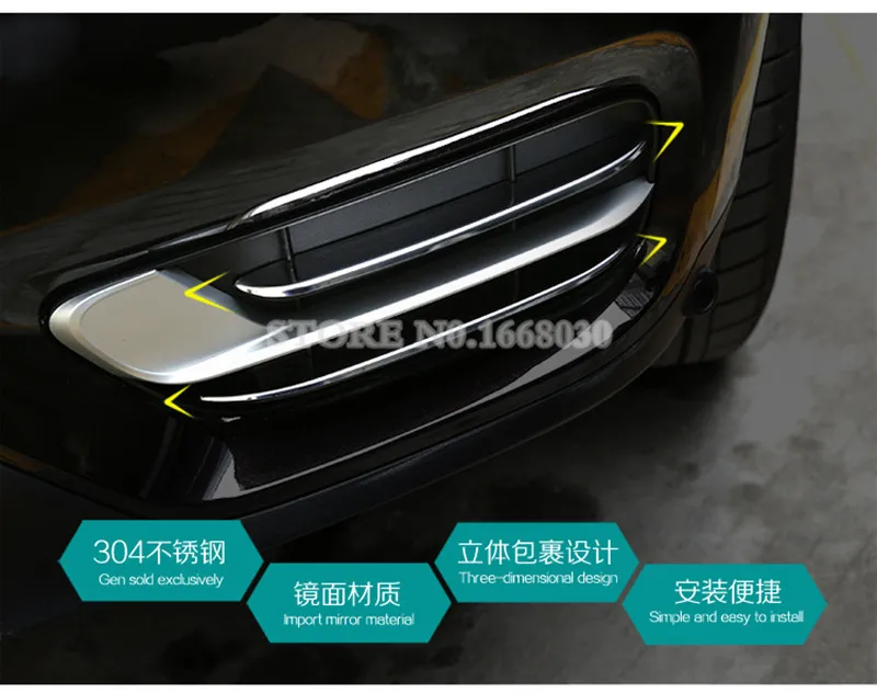 Нержавеющая передний бампер решетка туман светильник лампа Накладка для BMW X3 F25