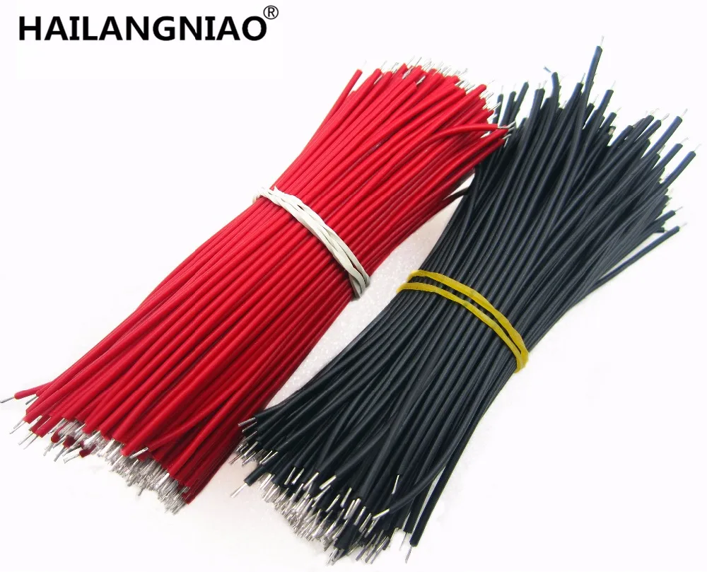 

1000 pcs Breadboard Jumper Cable Fios Estanhado 0.96 cm Black & Red wire