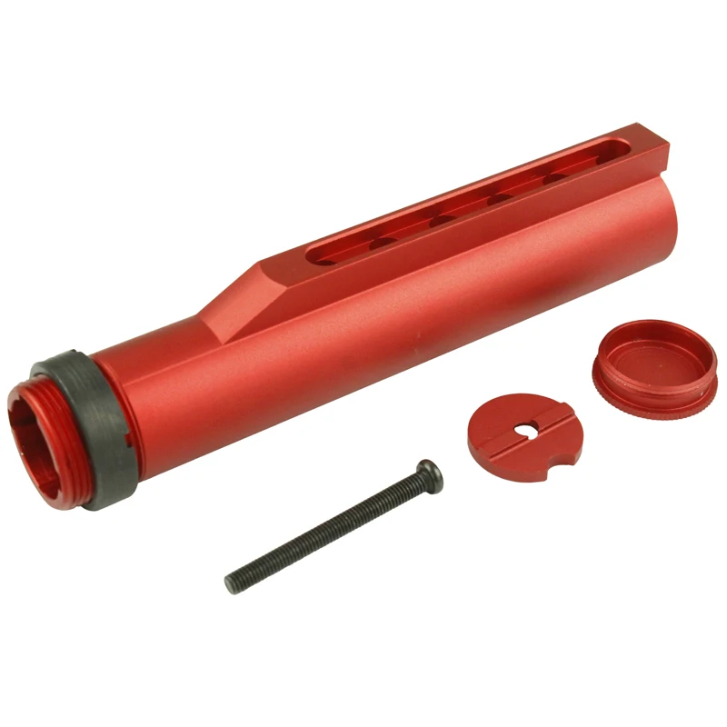 High Quality CNC Alloy 6 Position Red Stock Pipe For Airsoft AEG M4/M16 Hunting Accessories | Спорт и развлечения