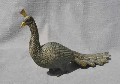 11 &quotстарая китайская Бронзовая статуя павлина|Статуи и скульптуры| |