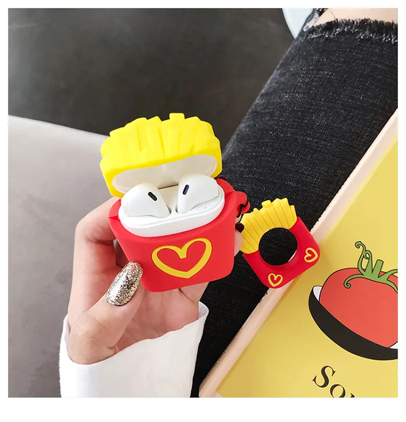 Свежий McDonald Carto ТПУ 3D милый силиконовый Bluetooth беспроводной чехол для наушников AirPods зарядная коробка защитный чехол Аксессуары